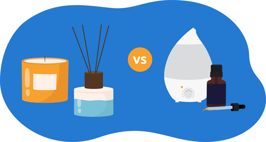 Aroma Diffuser vs Duftkerze vs Duftstaebchen